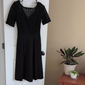 Boden Elegant Black Lace Dress